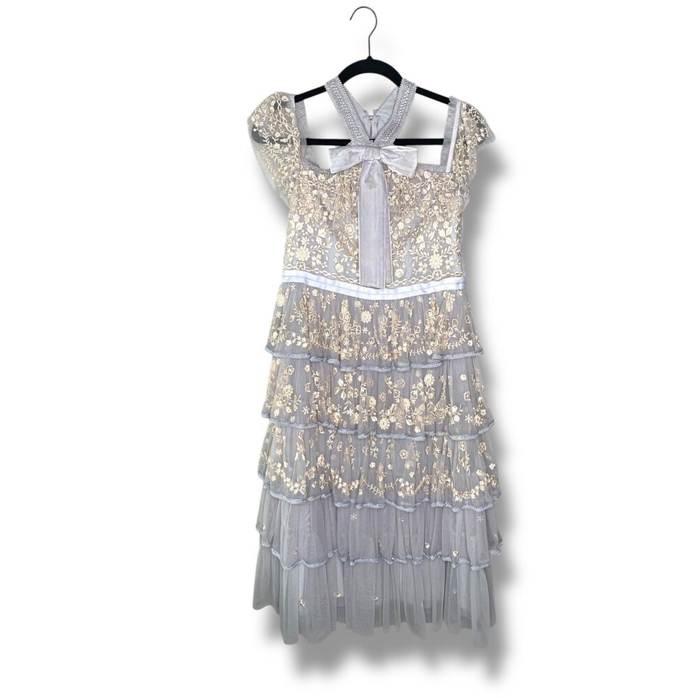 Needle & Thread Zelda off-the-shoulder embroidered midi dress size us8